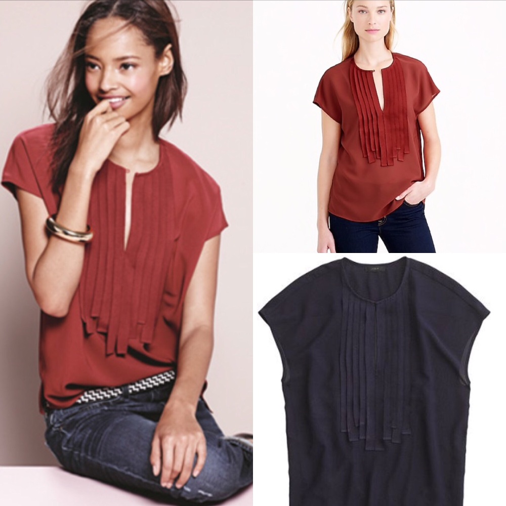 NWT! J.Crew grosgrain ribbon blouse